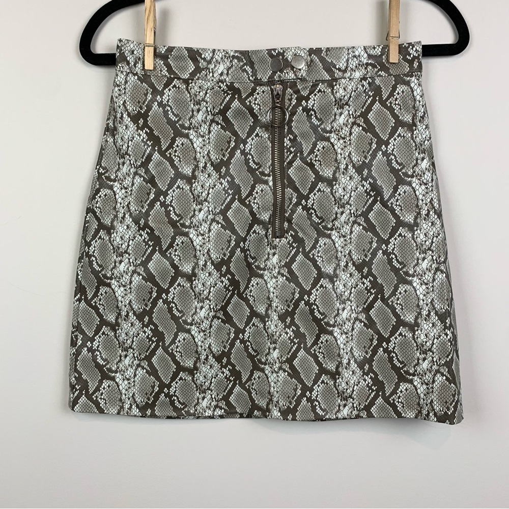 H&M snakeskin skirt